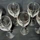 Set of 6 Lorraine crystal water glasses
