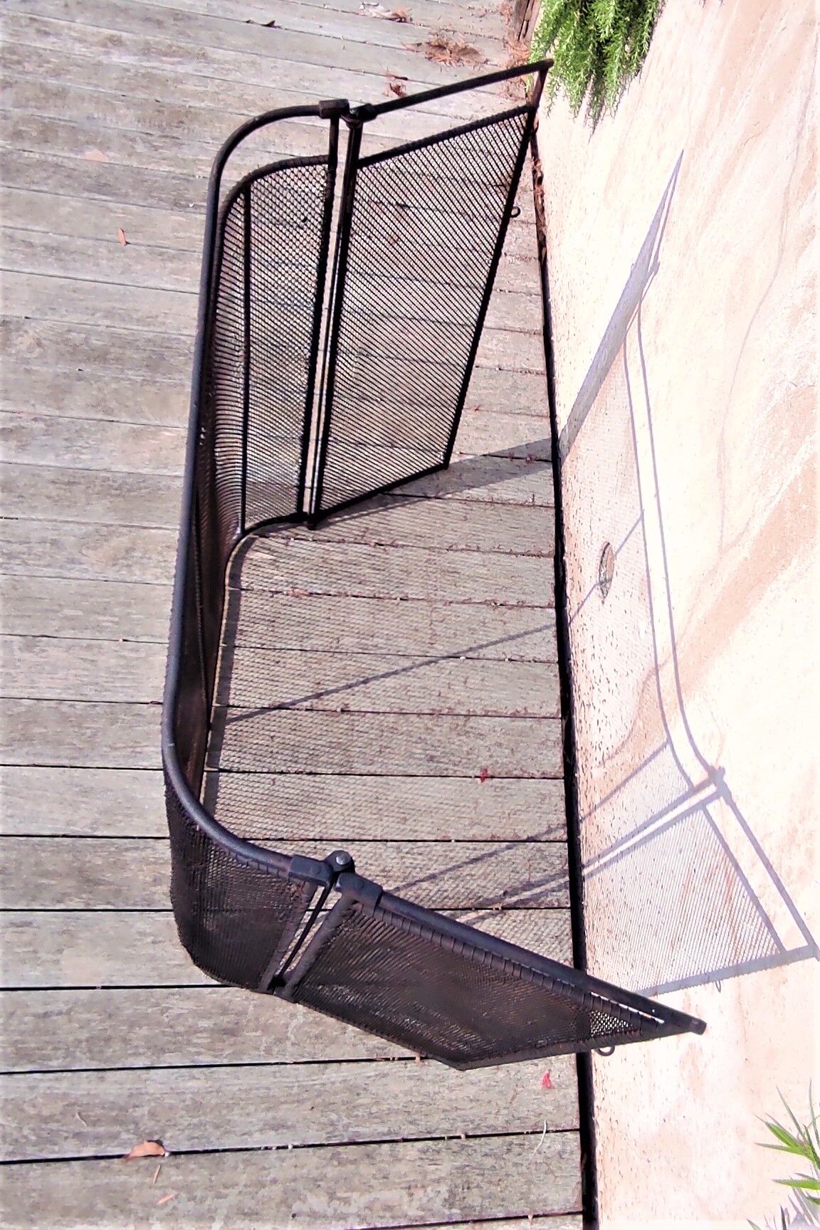 Large old fireplace 3 panels in iron forged height 77 cm