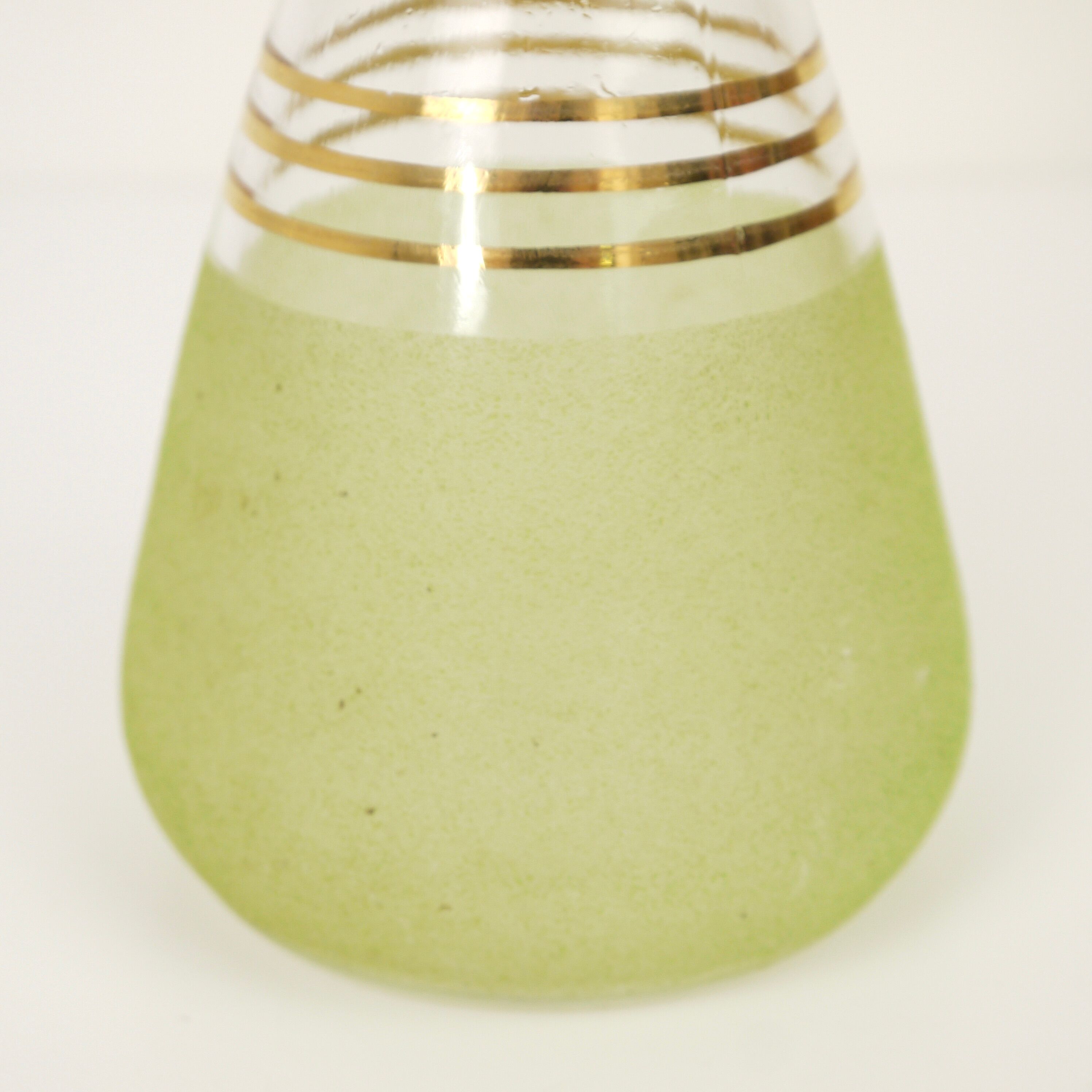 Granite green glass hyacinth vase