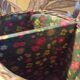 Woven wicker bottle basket. Flower Power. Very good condition.