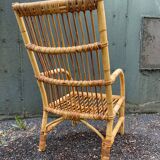 Vintage rattan armchair