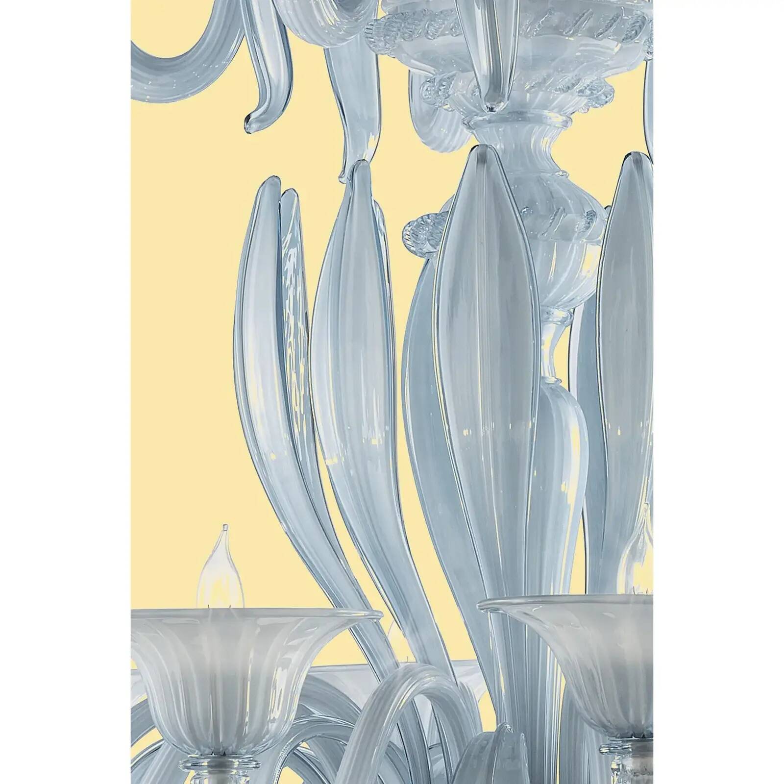 Contemporary Mid-Century Modern Venetian Style Murano Glass Chandelier