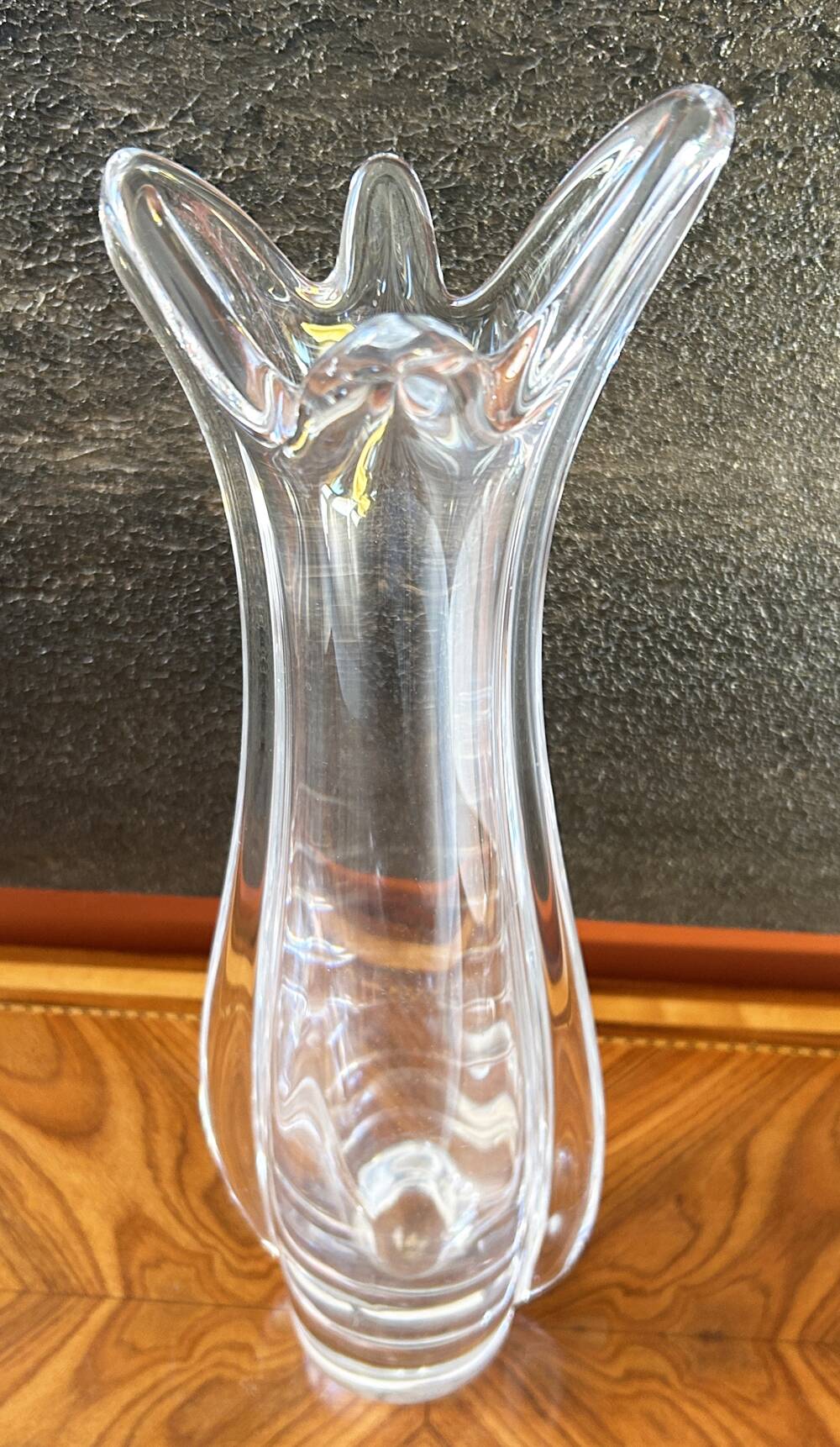 Large sculptural crystal vase from Sèvres, France, 1970s, 51 cm
