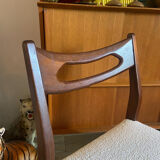 Series of 6 Danish teak chairs 60s