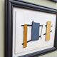 Contemporary "Construction 2" Constructivist Oil Relief Painting, Framed