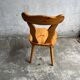Set of 3 solid pine dining chairs – 1970s