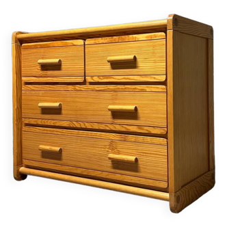 Small chest of drawers in pine 1980