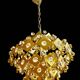 Brutalist Palwa crystal and gilt chandelier, 1960s