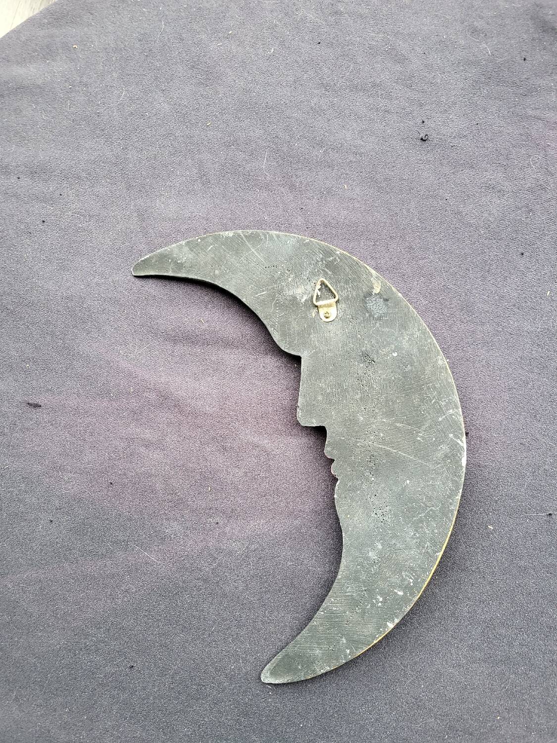 Crescent moon, vintage wood