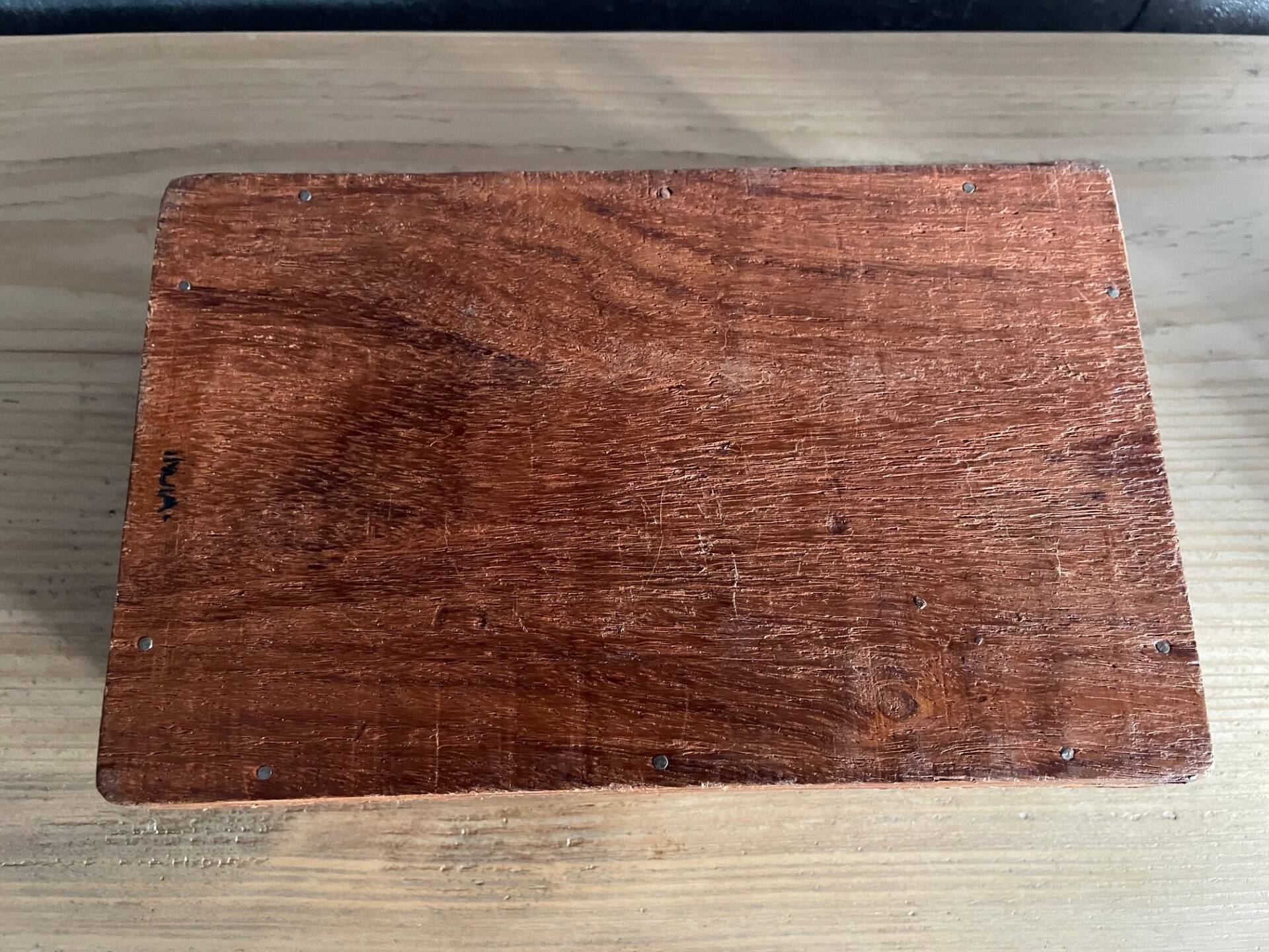 Vintage carved wooden jewelry/work box