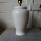 White porcelain lamp in potiche shape