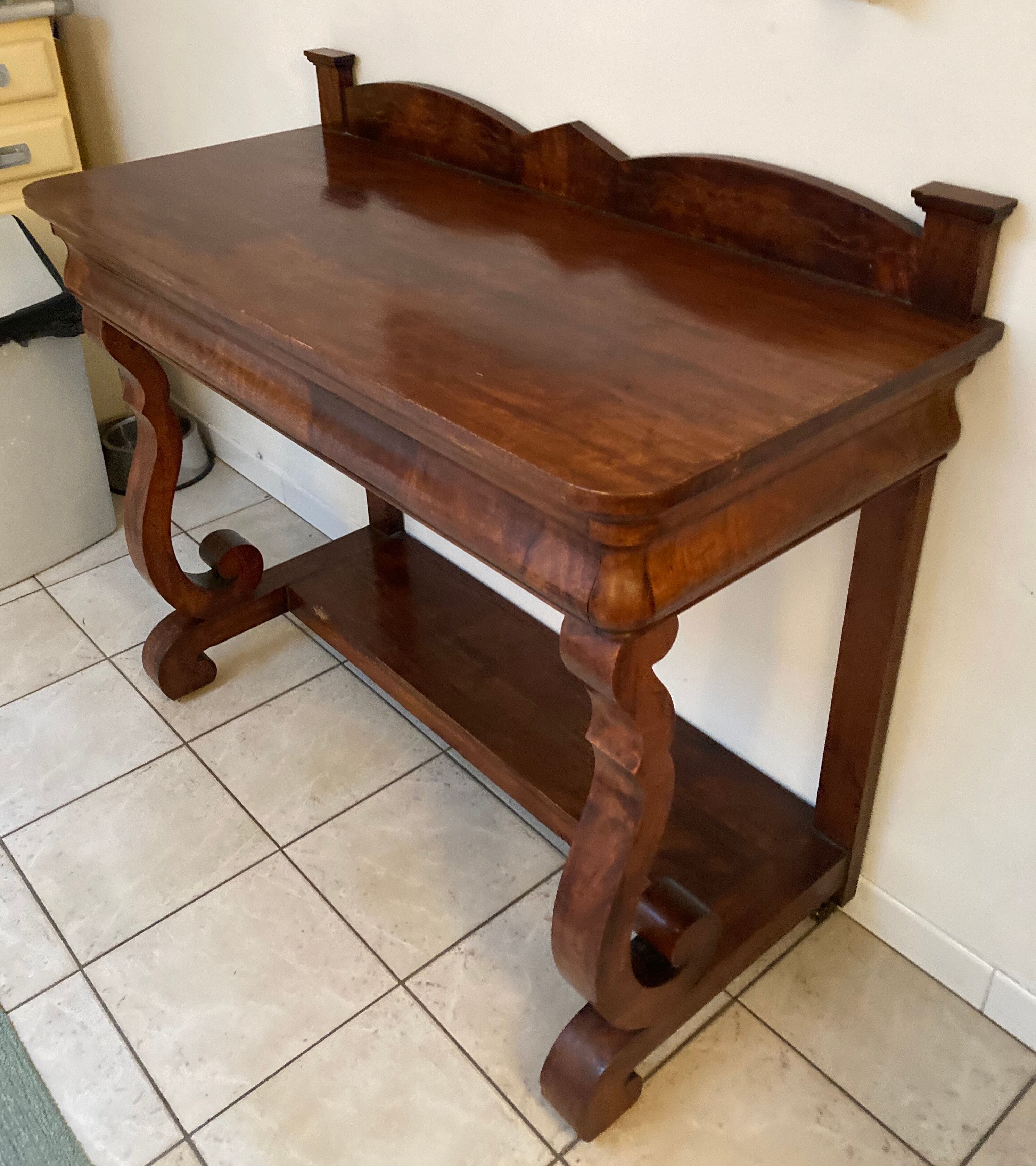 Mahogany console