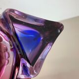 2,5 Kg Floral Glass Bowl Shell Centerpiece by Fratelli Toso Murano, Italy, 1970s