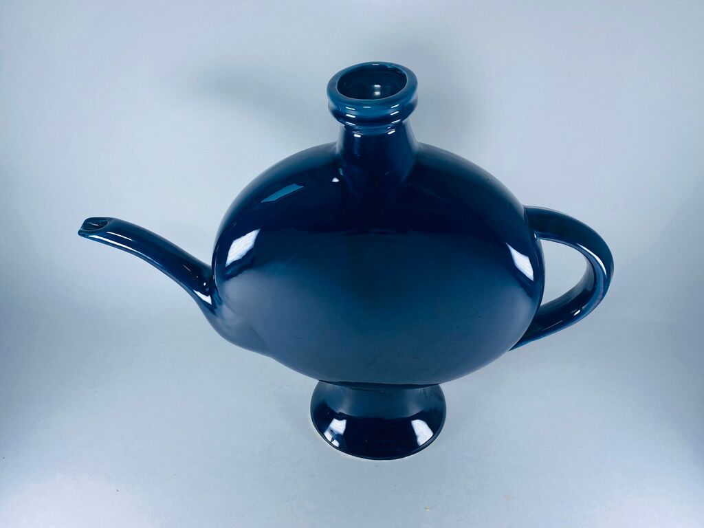 Vase in the shape of a teapot "Les grottes Dieulefit" Drôme 1960