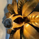 Golden flower wall light from the 70s