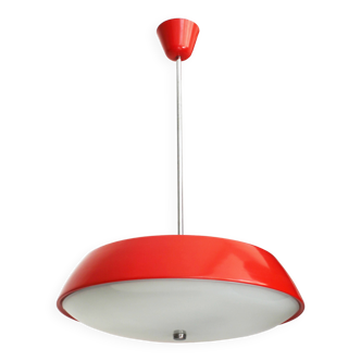 Plafonnier Rouge Mid Century des années 1960 par Josef Hurka pour Napako