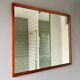 Vintage Rectangulaire Mur Miroir Teck Cadre