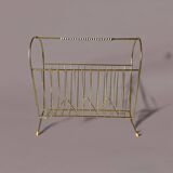 50s magazine rack in brass and scoubidou