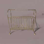 50s magazine rack in brass and scoubidou