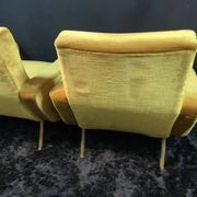Pair of designer armchairs 1955-60 Louis Paolozzi for Brandt Zol Steiner