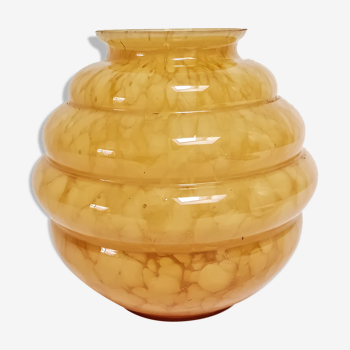 Vase rond en verre de Clichy