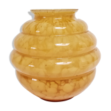 Vase rond en verre de Clichy