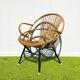 Pair of lounge rattan armchairs by D. Van Sliedregt / R. Noordwolde. Vintage