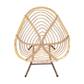 Armchair of child in rattan and metal, 70 years