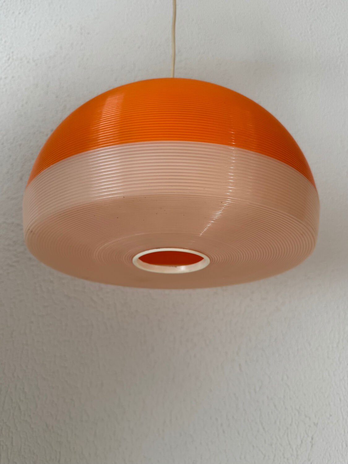 Large Rotaflex suspension, orange and cream, 1960s / 70s