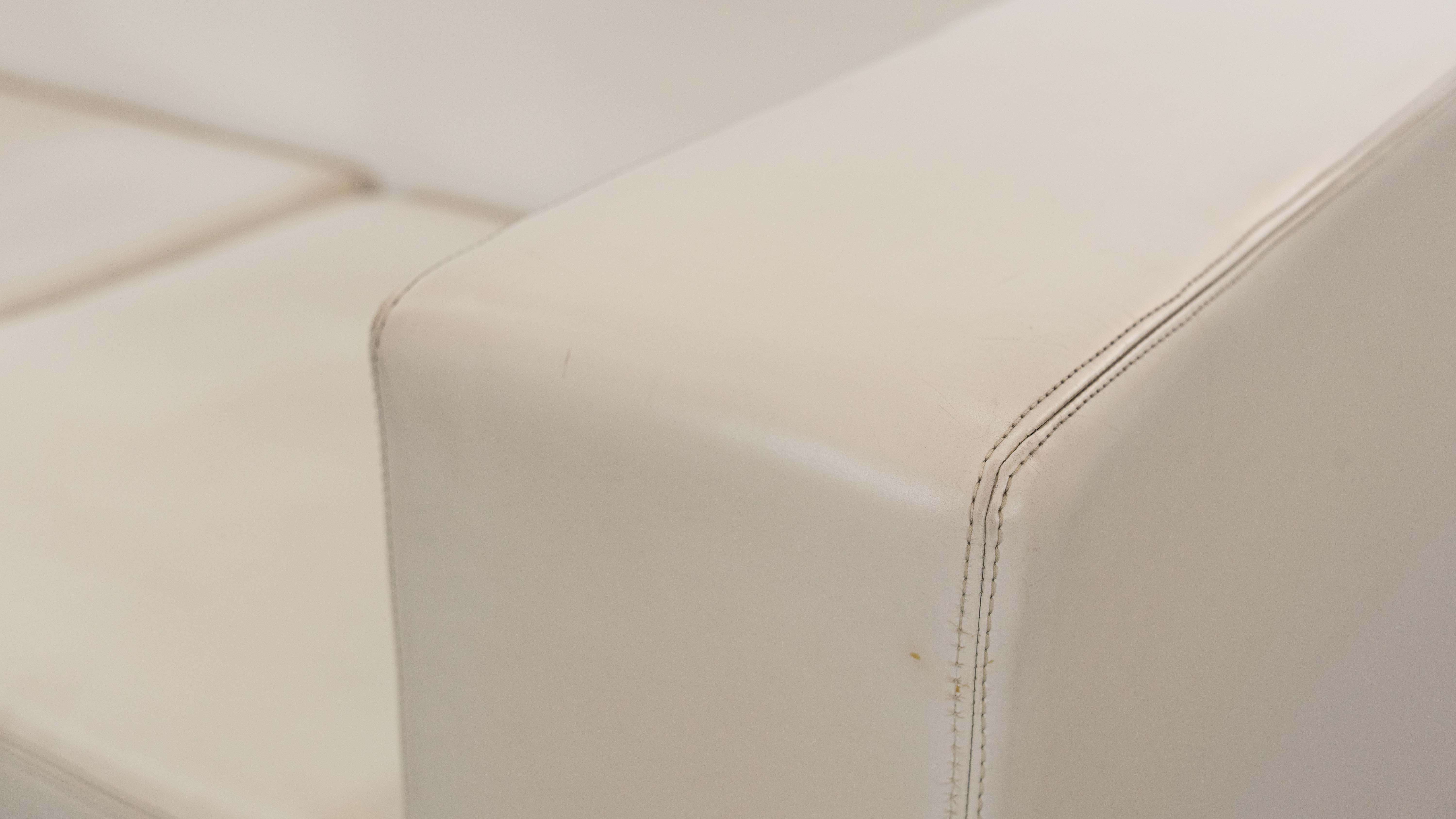 Throw Away sofa by Willie Landels for Zanotta 1965 in white vinyl