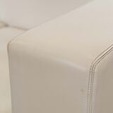 Throw Away sofa by Willie Landels for Zanotta 1965 in white vinyl