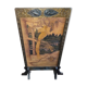 Double-sided wooden and copper screen firewall