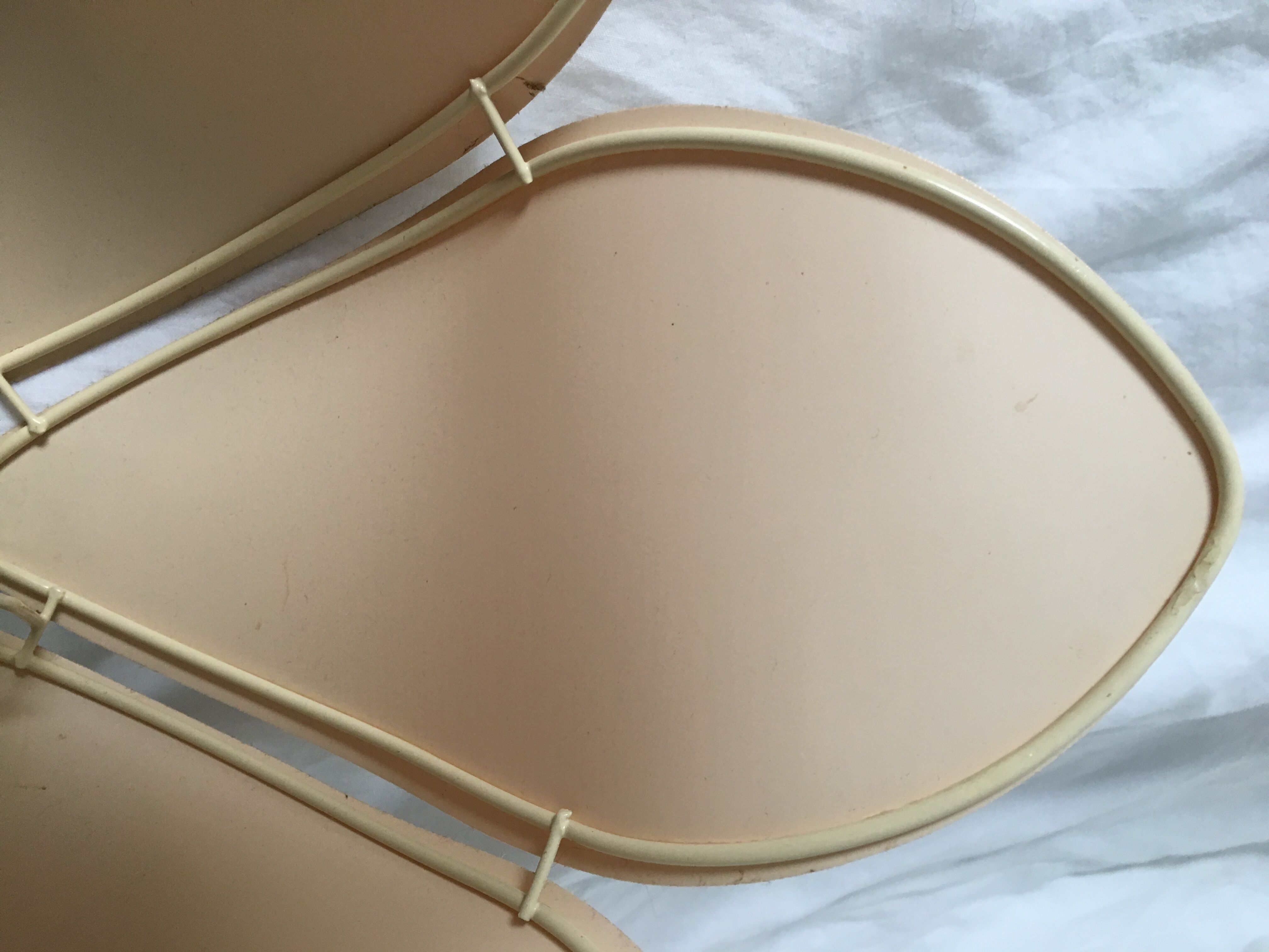 Small beige fabric flower 70's suspension