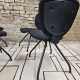 Set of 4 vintage design ergonomic chairs