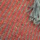 Hemp and wool woven carpet 146x61 cm