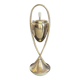 Space Age pivoting floor ashtray in anodised gold aluminium – Mettawa