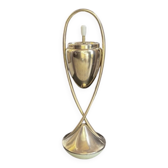 Space Age pivoting floor ashtray in anodised gold aluminium – Mettawa