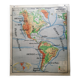 Vintage school map Lablache American Continent - USA