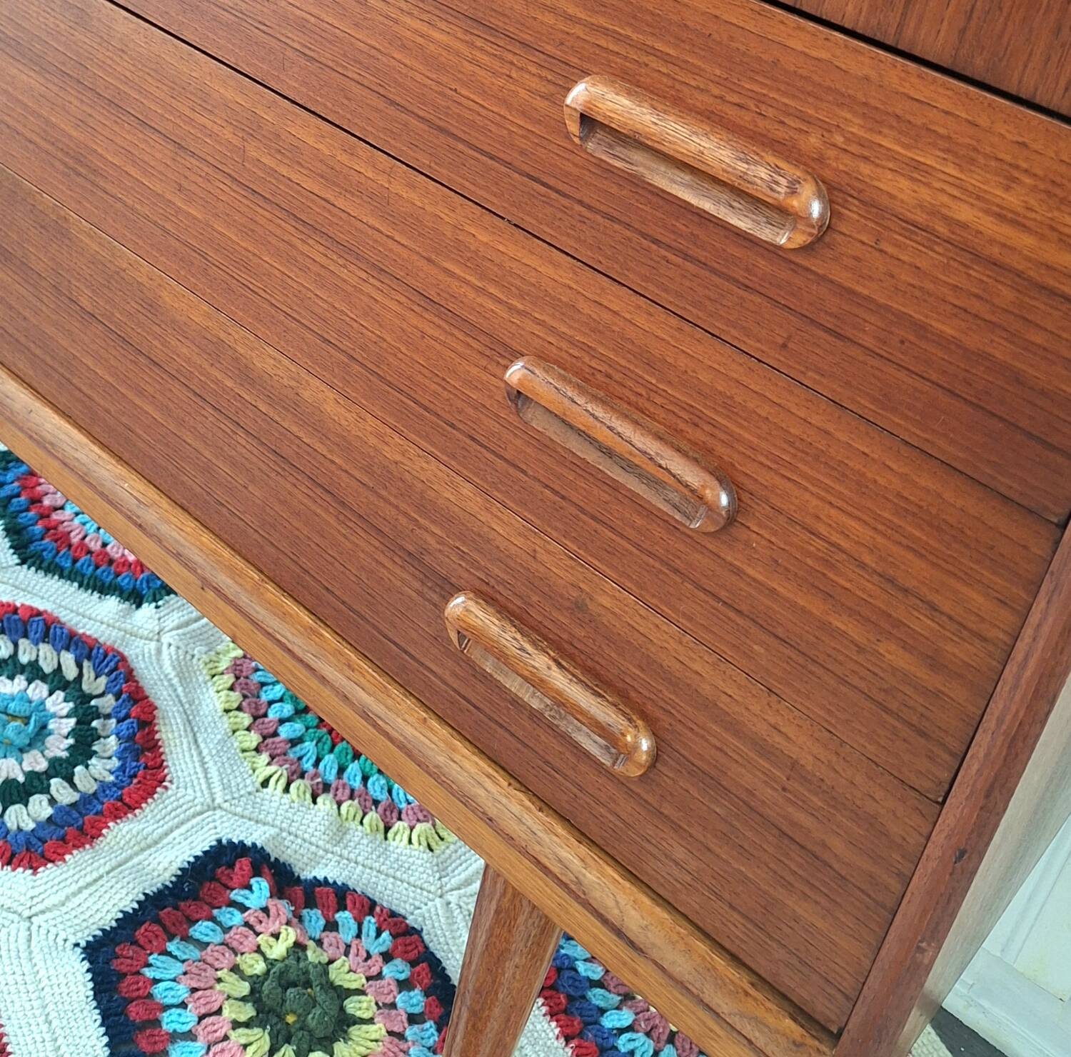Vintage Teak Secretary Furniture, Antique Desk