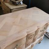 Louis XV chest of drawers in raw wood with 3 drawers
