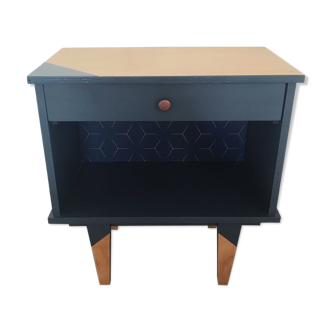 Nightstand with copper storm drawer