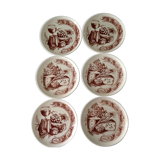 6 Cheese plates, vintage, Gien