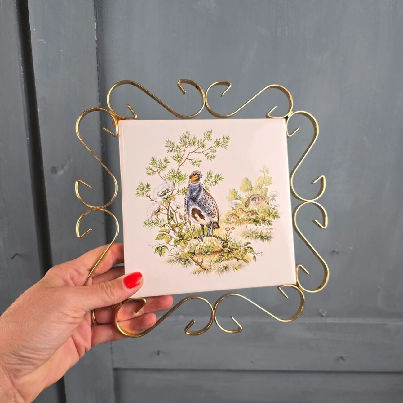 Dessous de plat vintage Villeroy & Boch – Perdrix et ses petits