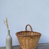 Old woven wicker basket