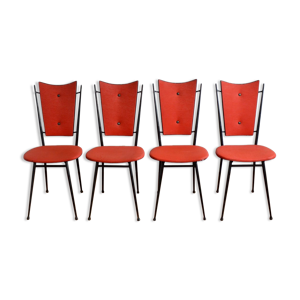Suite de 4 chaises vintage - rockabilly
