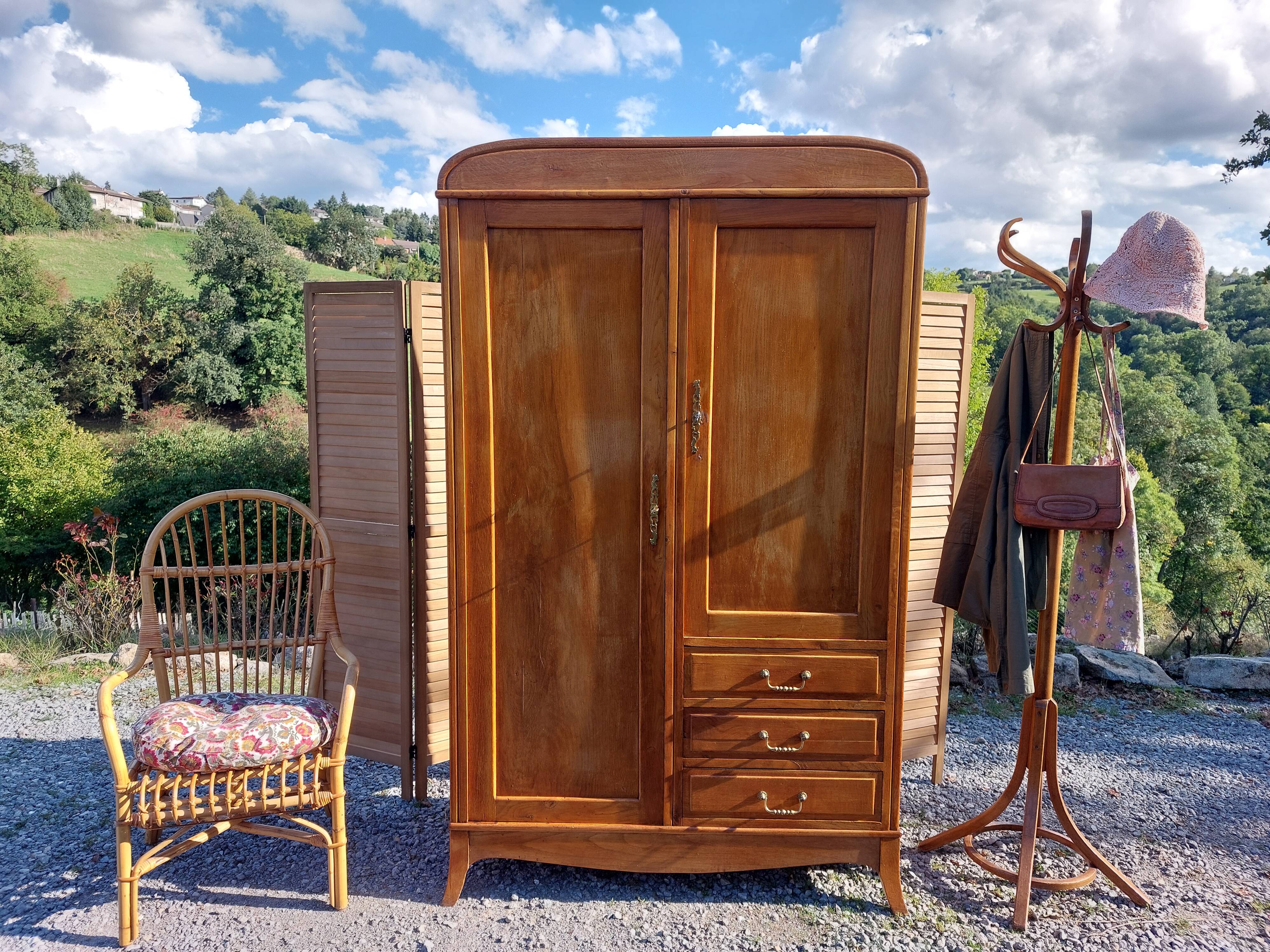 Parisian wardrobe, triple function (wardrobe, chest of drawers, cupboard), 1940s.