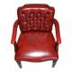 Vintage Gainsborough Chesterfield leather armchairs