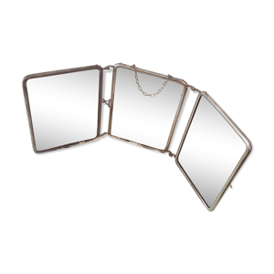 Miroir triptyque ancien 21, 4 X