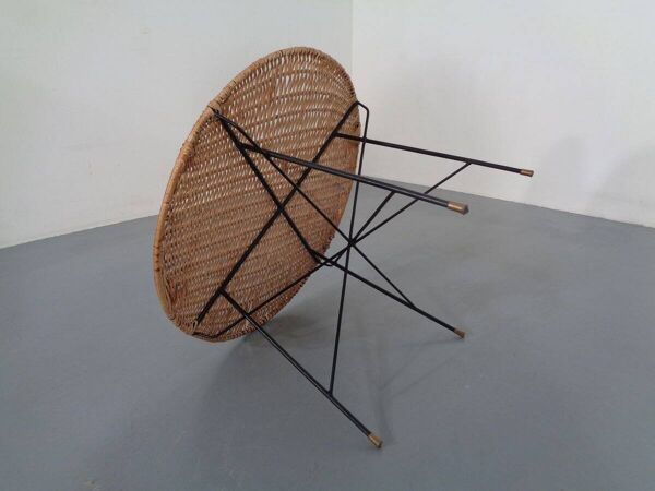 Italian String Basket Coffee Table, 1950s