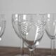 10 vintage-style engraved crystal port wine glasses